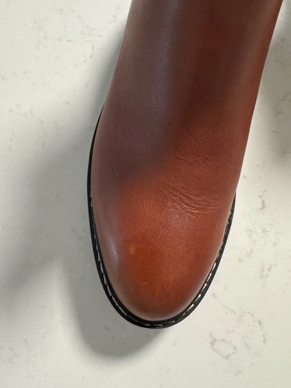 Madewell Chelsea Block Heel Boot in Cognac Brown - Picture 6 of 7